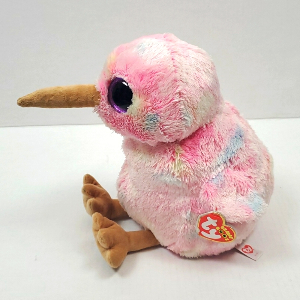 TY Beanie Babies Boos Kiwi The Pink Bird Boo Buddy plush toys